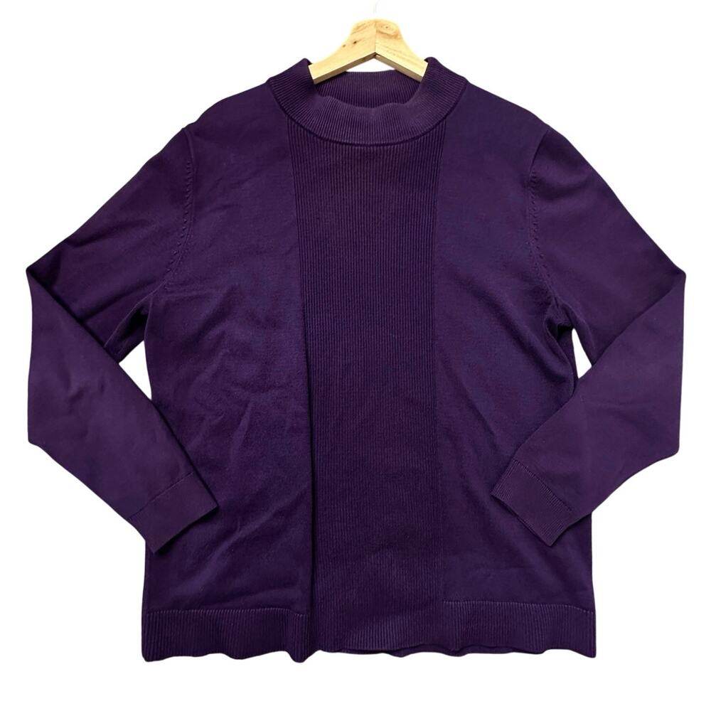 Delta Purple Stewardess Flight Attendant Cotton Modal Sweater Medium Zac Posen